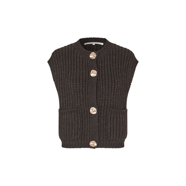 Ulrikke Knit Vest, chocolate torte, Second Female