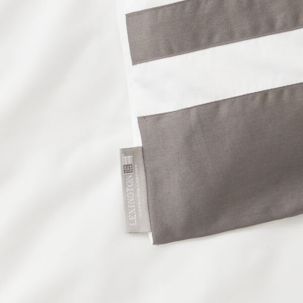 Hotel Sateen Contrast sengetøj, white/charcoal, Lexington