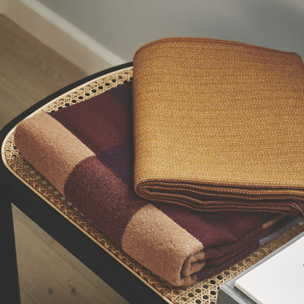 Plain Beat plaid, 01222 warm red, Silkeborg Uldspinderi