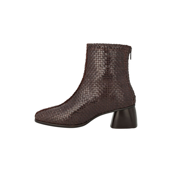 Støvlet, dark brown braid, ANGULUS