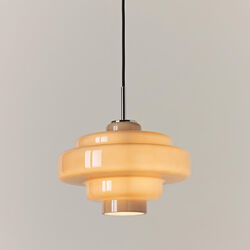 Millie Glass Pendant, taupe, Westwing Collection