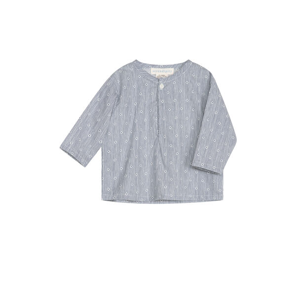 Baby Peasant Shirt, indigo gem, Serendipity