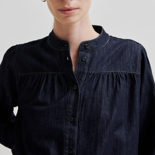 Dera Denim Shirt, dark blue denim, Second Female
