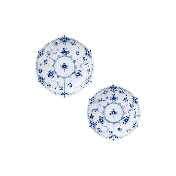 Musselmalet Helblonde skålsæt 2 stk., Royal Copenhagen