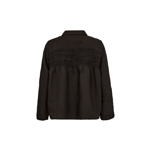 PD-Cassandra New Pintuck Velvet Shirt, black, Pieszak