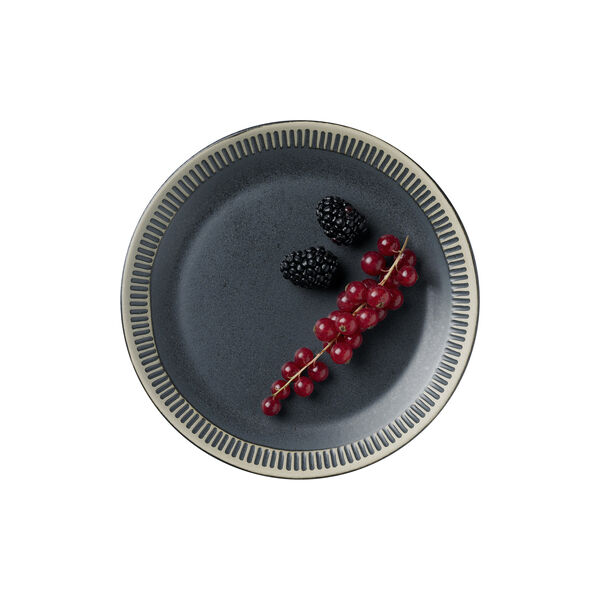 Colorit tallerken Ø 19 cm, dark grey, Knabstrup Keramik