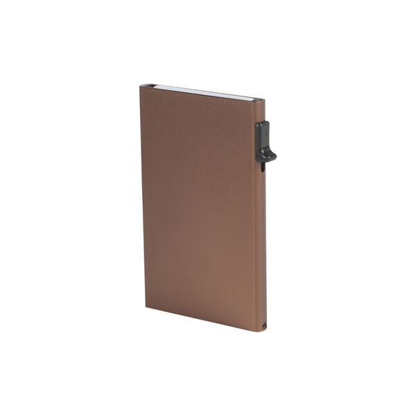 Furbo Single Aluminum Cardholder, dark brown, Tony Perotti