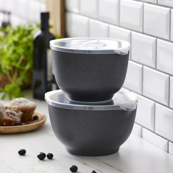 Margrethe-sæt 4 dele, pebble sort, Rosti