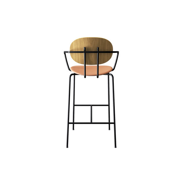 PIET HEIN Bar Chair with Arms, olieret eg/Silk Cognac, Sibast Furniture