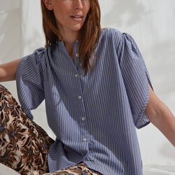 HMTulin shirt, blue stripe, Heartmade