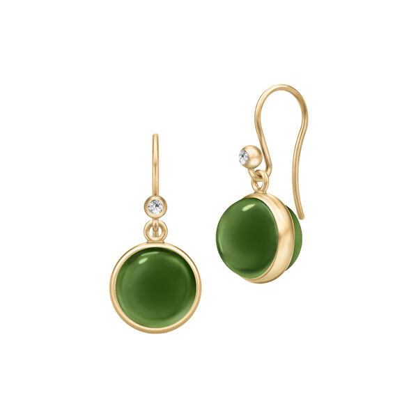 Prime Øreringe, gold/moss green Prime Øreringe, gold/moss green, Julie Sandlau