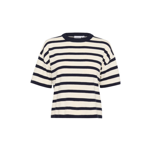 LikamSZ Striped Pullover, winter white nightsky stripe, Saint Tropez