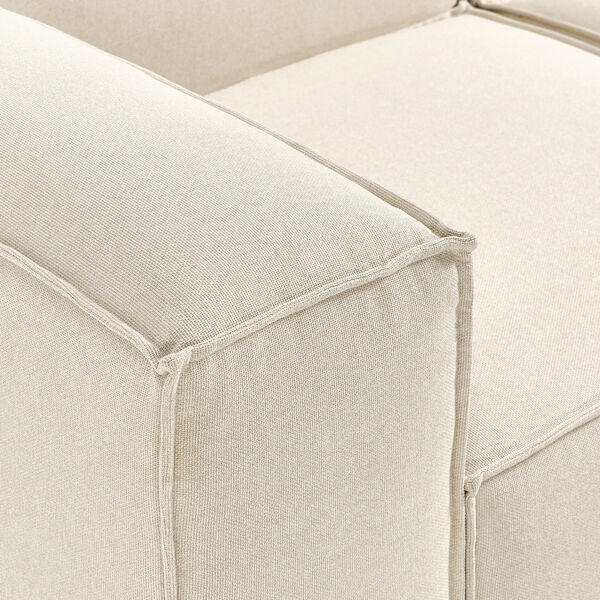 Lennon 2 Seater Modular Left Corner Sofa, woven off white, Westwing Collection