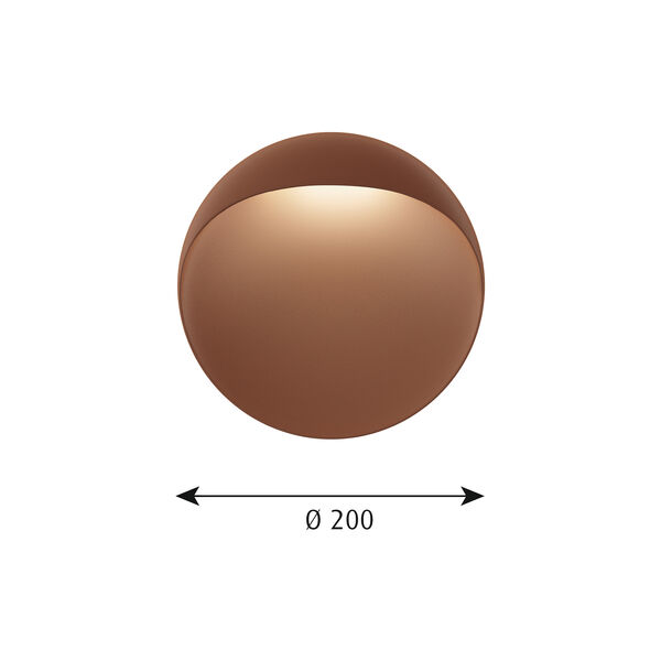 Flindt væglampe S, corten, Louis Poulsen