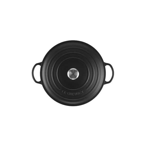 Signature st&oslash;bejern stegegryde &Oslash; 32 cm, matte black, Le Creuset