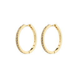 EBNA maxi krystal hoops, guldbelagt, Pilgrim