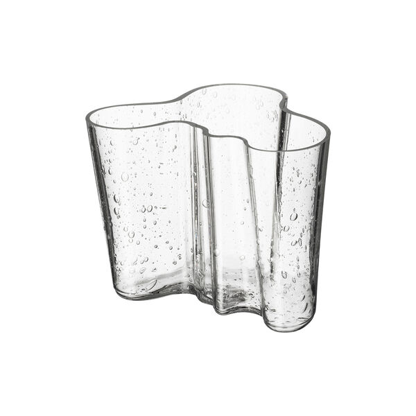 Alvar Aalto vase 16 cm, bobleglas klar, Iittala