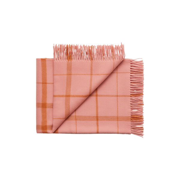 Warp and Weft plaid, 02103 love - coral/amber, Silkeborg Uldspinderi