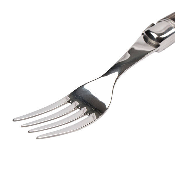 Steakgaffel, sort horn struktur, Laguiole Tradition