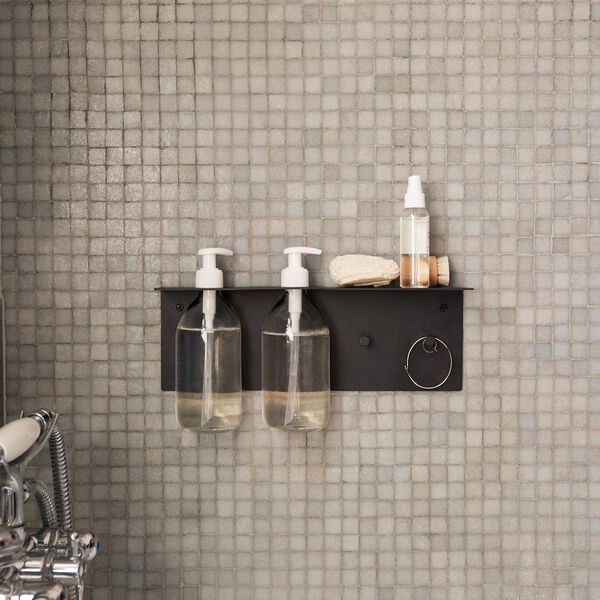 Dora Bathroom Shelf, black, ferm LIVING