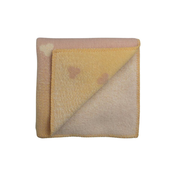 MELVIN Half Size Throw, light pink/yellow, R&oslash;ros Tweed