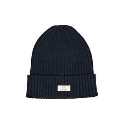 Cotton Knitted Classic Beanie, navy, Copenhagen Colors Organics