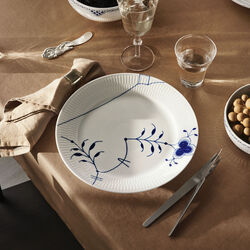 Blå Mega Riflet tallerken Ø 22 cm, Nr. 9, Royal Copenhagen