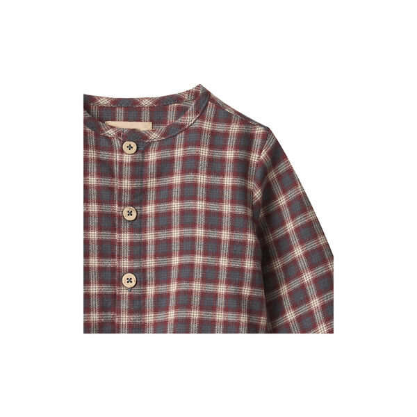 Shirt Shelby, blue holiday check, Wheat
