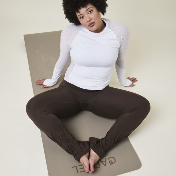 Ability Performance lang&aelig;rmet bluse, crystal white, Cartel Copenhagen