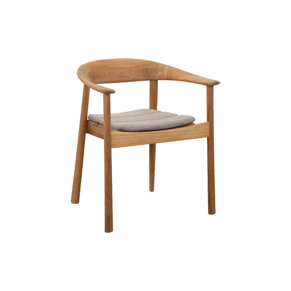 Majestic stol med arml&aelig;n s&aelig;dehynde, light brown, Cane-line