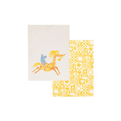 Mumi viskestykkesæt Fest, gul, Moomin Arabia