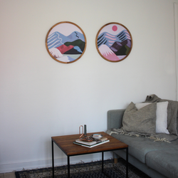 Pink sol lilla hav, Papirv&aelig;rk