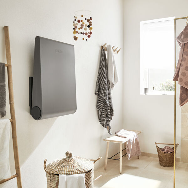 Leander Wally™ væghængt puslebord, dusty grey, Leander