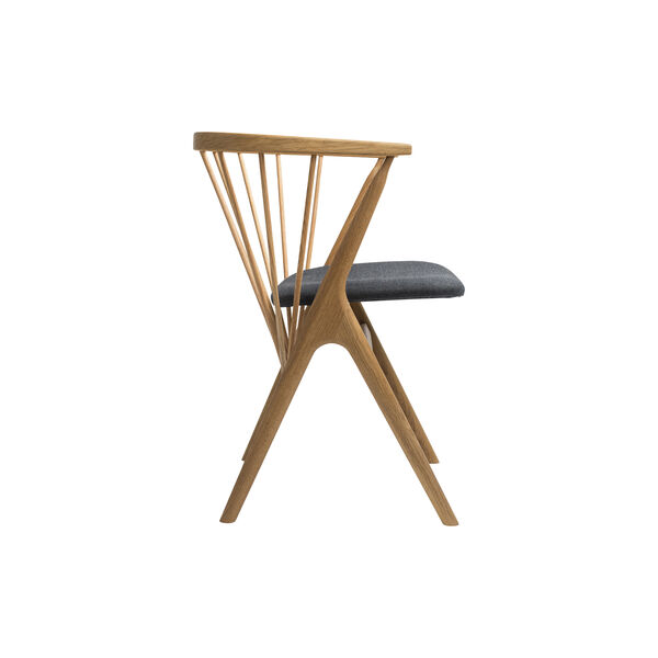 Sibast No 8 spisestol, olieret eg/mørkegrå, Sibast Furniture