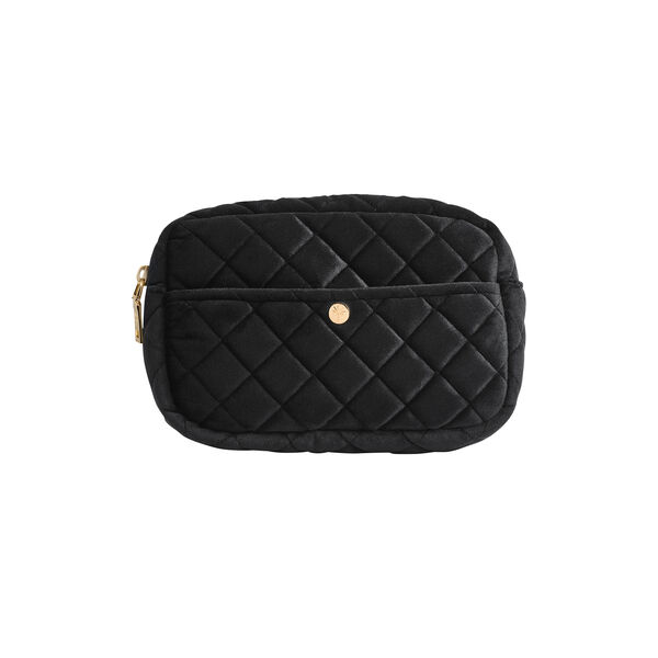 Toilettaske medium, black velvet Toilettaske medium, black velvet, Fan Palm