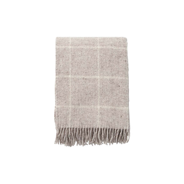 Vinga uld plaid, beige, Klippan Yllefabrik