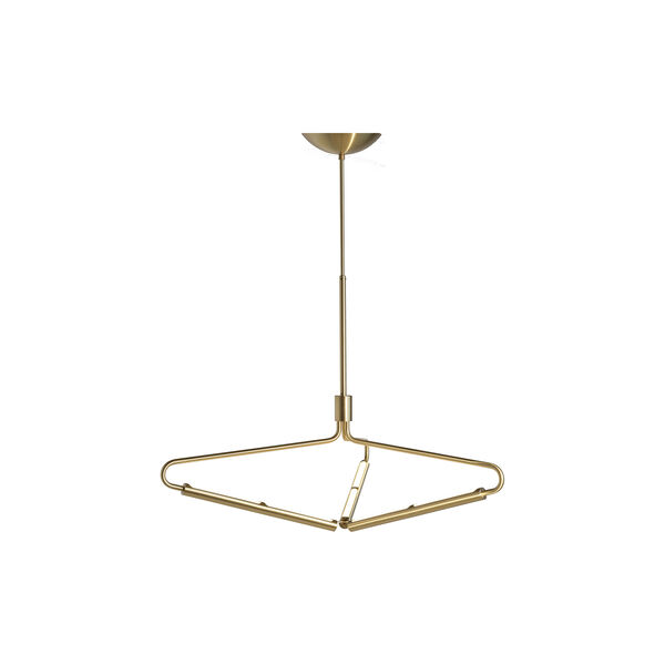 Archangel 3 415 Wide Chandelier, brass, Rubn