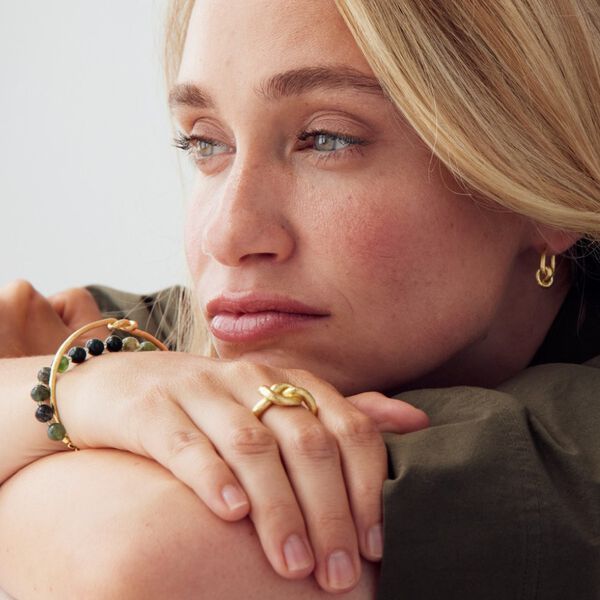 Lilou big knot ring, forsølvet, Pure by Nat