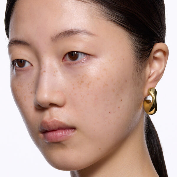 Dolphin Earring Large, gold, Maria Black