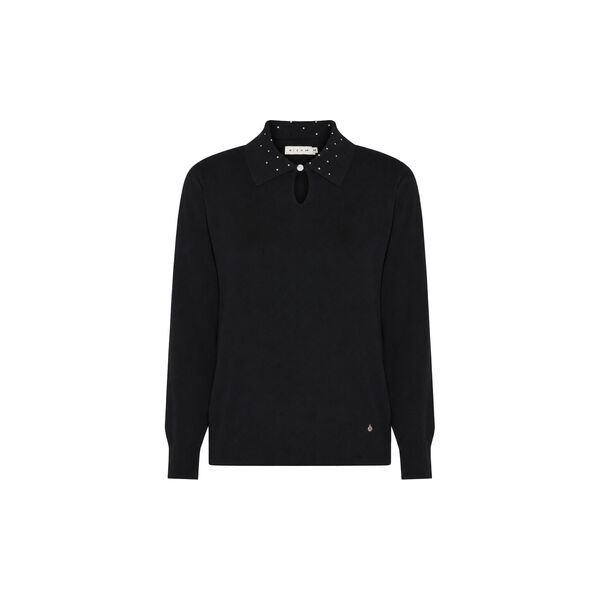 BBPoloJumper BBEcoveroDetailK | Black | Striktr&oslash;je, Micha
