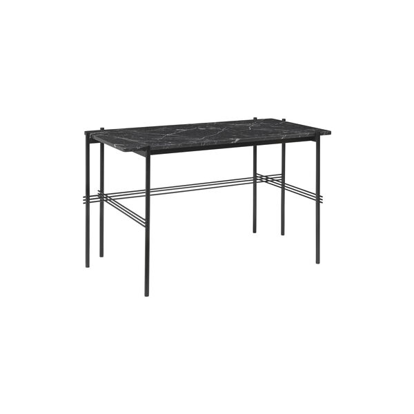 TS Desk, black marquina marble/black, GUBI