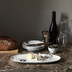 Sort Mega Riflet fad 37 cm, Royal Copenhagen