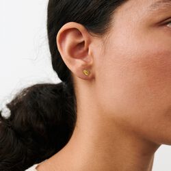 Elm Leaf &Oslash;restikker, forgyldt, Pernille Corydon Jewellery