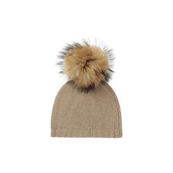 Cashmere Hat with Pom Pom, bear mélange Cashmere Hat with Pom Pom, bear mélange, VER de TERRE