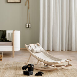 Wood junior vippestol, eg/natur, Oliver Furniture