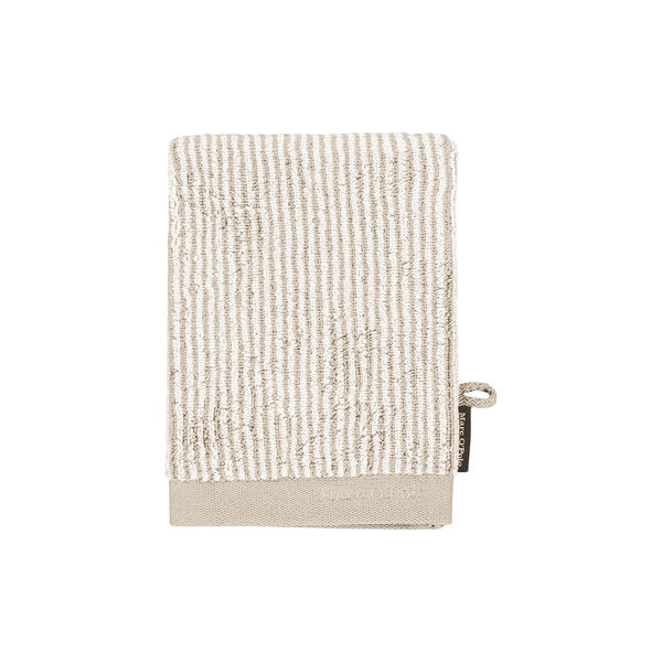Timeless Tone Stripe håndklæde, beige/white, Marc O'Polo