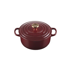 Signature rund st&oslash;bejernsgryde &Oslash; 20 cm, garnet, Le Creuset
