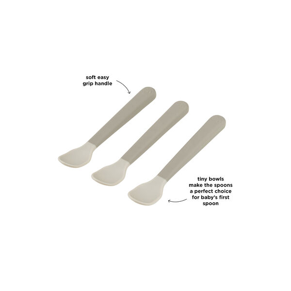 Foodie Easy-grip babyske 3-pak, sand, Done by Deer