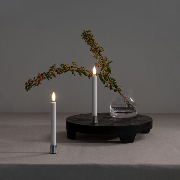 Lysestage mini tilspidset 2-pack, chrome, Uyuni Lighting