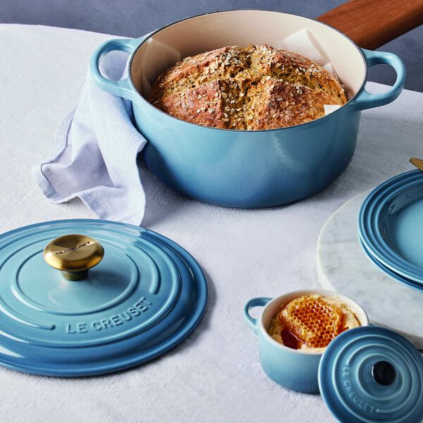 Signature rund st&oslash;bejernsgryde &Oslash; 20 cm, chambray, Le Creuset